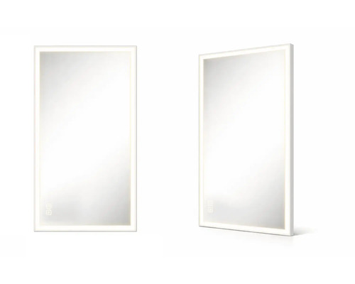 Dve obdĺžnikové kúpeľňové zrkadlá s osvetlením