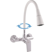 Kuchynská batéria s otočným výtokom a pákovou zmiešavacou batériou