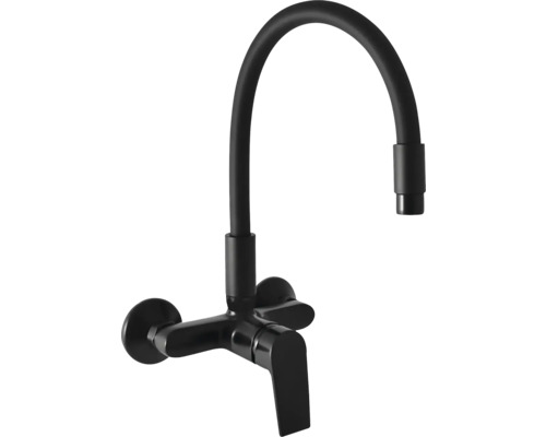 Čierna kuchynská batéria s otočným výtokom