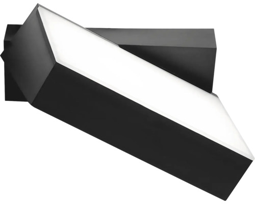 LED vonkajšie nástenné svietidlo Top Light Flip CCT IP54 12 W 1200 lm čierne Moderné nástenné svietidlo s geometrickým dizajnom pre interiéry