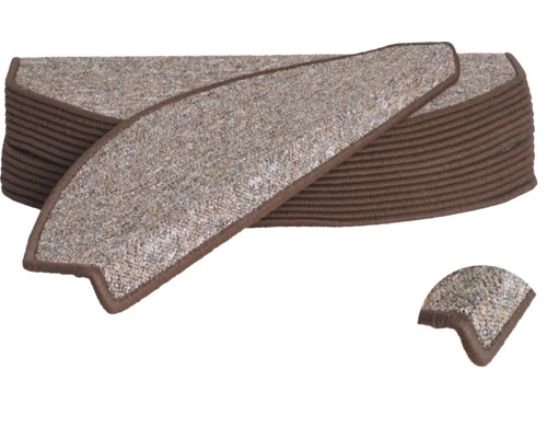 Sada kobercov na schody s hnedým okrajom