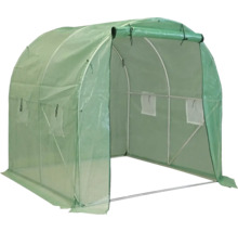 Skleník s oceľovým rámom a plastovým krytom