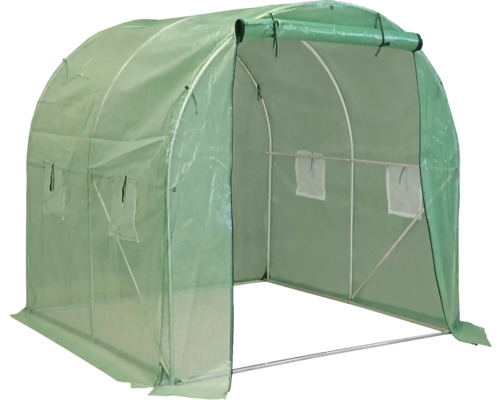 Skleník s oceľovým rámom a plastovým krytom