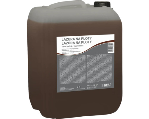 Hnedá lazúra na ploty v 10 litrovom kanistri