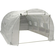 Skleník s fóliou a oceľovým rámom