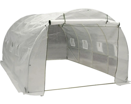 Fóliovník G21 300x400x200 cm bílý Skleník s fóliou a oceľovým rámom