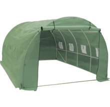 Skleník s oceľovým rámom a fóliovým krytom