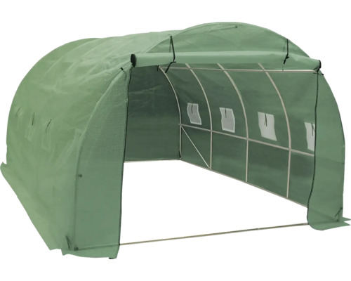 Fóliovník G21 300x400x200 cm zelený Skleník s oceľovým rámom a fóliovým krytom