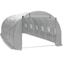 Tunelový skleník s oknami na pestovanie rastlín