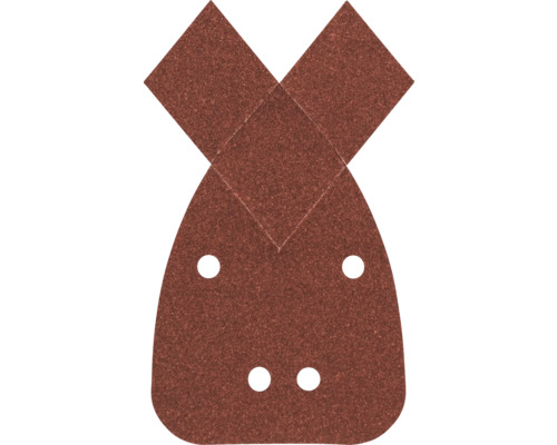 Brúsny papier pre multibrúsky Bosch 95x135 mm, zrnitosť 120, 5 ks Brúsny papier pre delta brúsku s otvormi