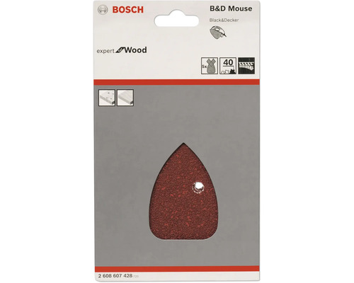 Brúsny list Bosch Expert na drevo, zrnitosť 40, 5 kusov