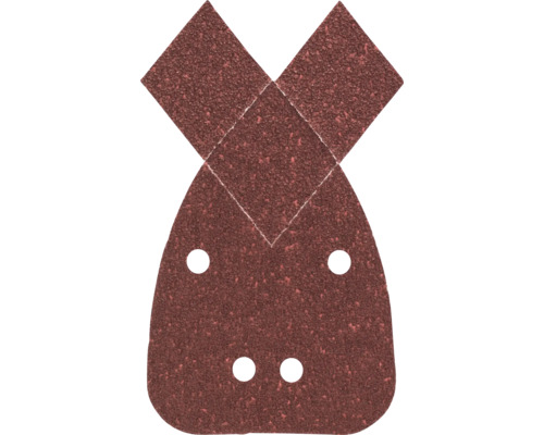 Brúsny papier pre multibrúsky Bosch 95x135 mm, zrnitosť 40, 5 ks Brúsny papier pre vibračné brúsky s otvormi na odsávanie prachu