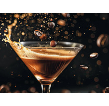 Espresso Martini s kávovými zrnami