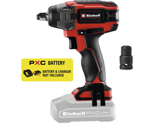 Akumulátorový rázový uťahovák Einhell s logom Einhell. Batéria a nabíjačka nie sú súčasťou balenia.