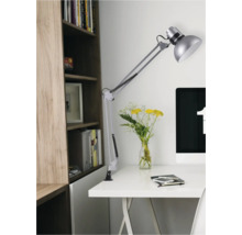 Písací stôl s otočnou lampou a knižnicou