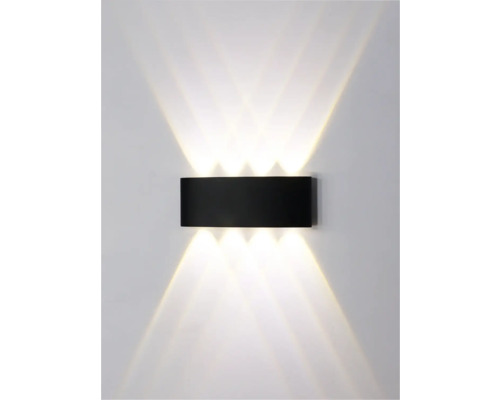 Obdĺžnikové nástenné svietidlo so svetelnými lúčmi hore a dole