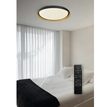 Stropné svietidlo s diaľkovým ovládaním v svetlej spálni