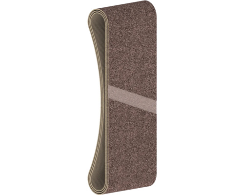 Brúsny pás Bosch X440 75 x 457 mm, zrnitosť 60/80/100, 3 ks Detailný pohľad na hnedú rohožku s drážkovanou štruktúrou a výstuhou