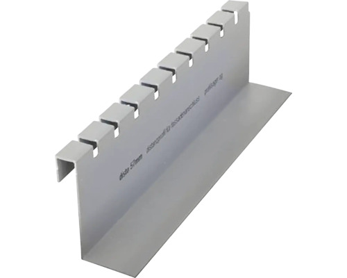 Strešný okrajový profil z kovu s výrezmi