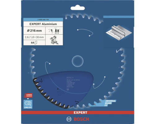 Pílový list Bosch Expert Aluminium, priemer 216 mm