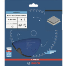 Pílový kotúč Bosch Expert Fibre Cement, priemer 160 milimetrov, otvor 20 milimetrov, 4 zuby, na vláknocement.