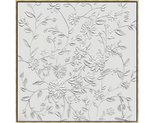 Obraz s kvetinovým motívom a rámom