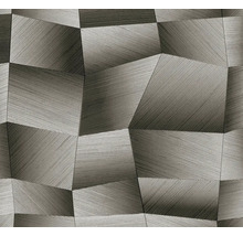 Tapeta s geometrickými tvarmi a kovovou textúrou