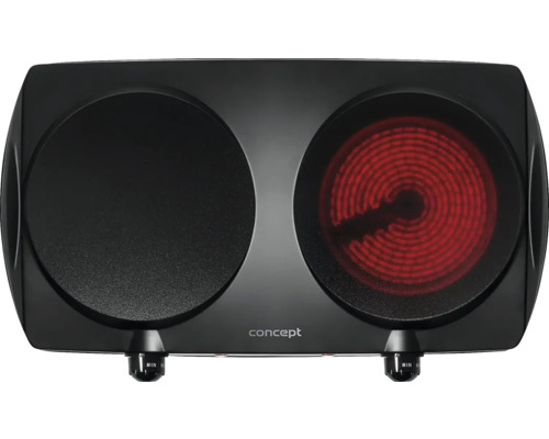 Dvojitá varná doska s jednou zapnutou platňou