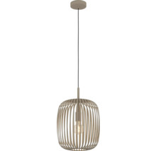 Závesná lampa s tienidlom z drevených lamiel