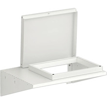 Inštalačná skriňa s rámom a otvorenými dverami