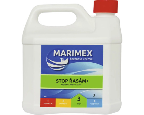 Kanister s prípravkom Marimex na prevenciu proti riasam do bazénov, 3 litre