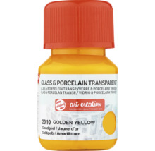 Transparentná farba na sklo a porcelán zlatožltá
