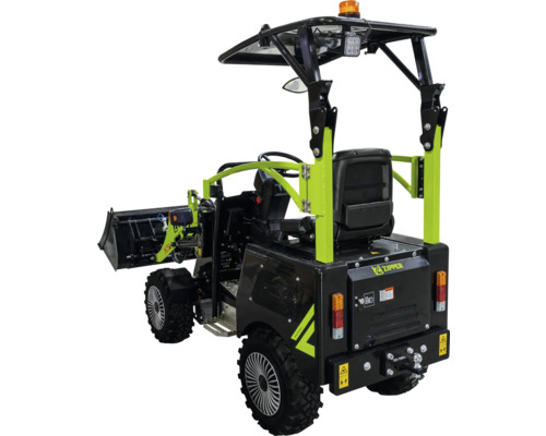 Minidumper Zipper s nakladacou lopatou, pohľad spredu