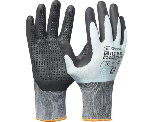 Pár pracovných rukavíc Gebol Multiflex Cool and Touch s výstupkami