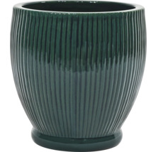 Drážkovaný keramický kvetináč