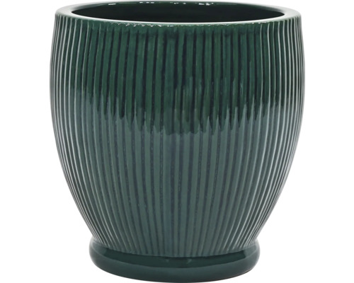 Drážkovaný keramický kvetináč