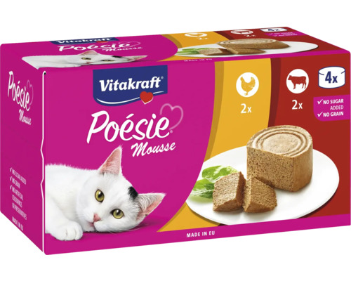 Vitakraft Poesie Mousse krmivo pre mačky, multipack