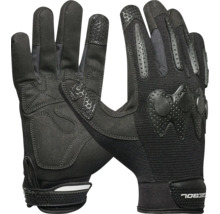 Čierne motocyklové rukavice s chráničmi