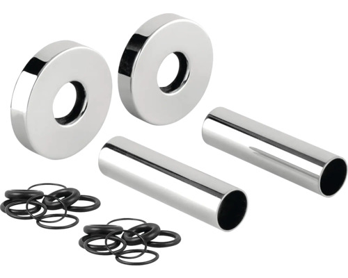 Rozeta na vykurovacie telesá Ø 50 mm nerez chróm 1 Pár Rozety, dištančné kusy a tesniace krúžky pre sanitárne inštalácie