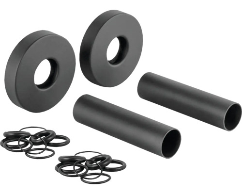 Rozeta na vykurovacie telesá Ø 50 mm nerez čierna 1 Pár Rozety, rúrky a tesniace krúžky pre sanitárne inštalácie