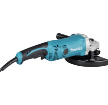 Uhlová brúska Makita s ochranným krytom a bočnou rukoväťou