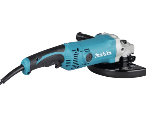 Uhlová brúska Makita s ochranným krytom a bočnou rukoväťou