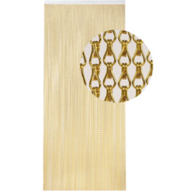 Zlatý reťazový záves s detailným pohľadom