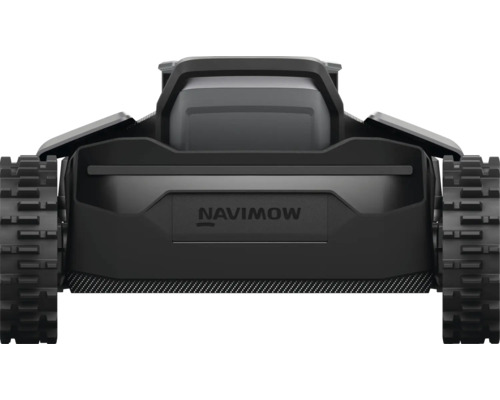 Robotická kosačka Navimow s pásovým pohonom, pohľad zozadu