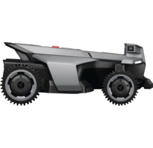 Bočný pohľad na robotickú kosačku