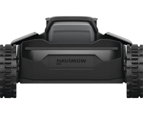 Robotická kosačka Navimow s pásovým pohonom, pohľad zozadu