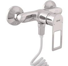 Nástenná sprchová batéria so sprchovou hadicou a logom RAV Slovenia