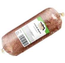 Balenie mletého králičieho mäsa pre domáce zvieratá