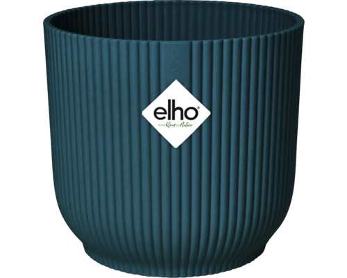 Plastový kvetináč s rebrovanou štruktúrou a logom Elho