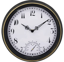 Nástenné hodiny s teplomerom pre vonkajšie použitie